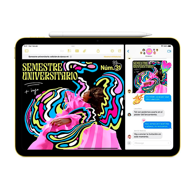 Tablet Apple iPad 11" A16, 128GB, Wi-Fi 6, Liquid Retina, Cámara 12MP, USB-C, Plata – MD3Y4LL/A