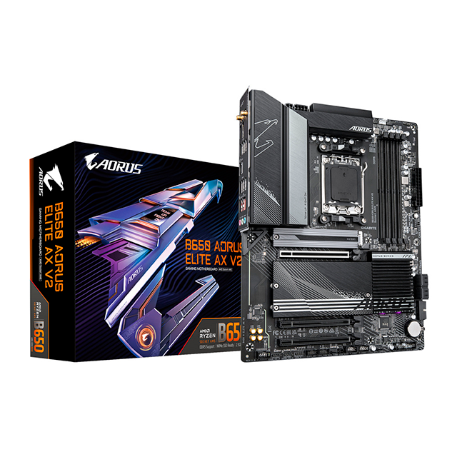 Tarjeta Madre Gigabyte B650 AORUS Elite AX V2, ATX, Socket AM5 7600Mhz, DDR5, Wi-Fi 6E