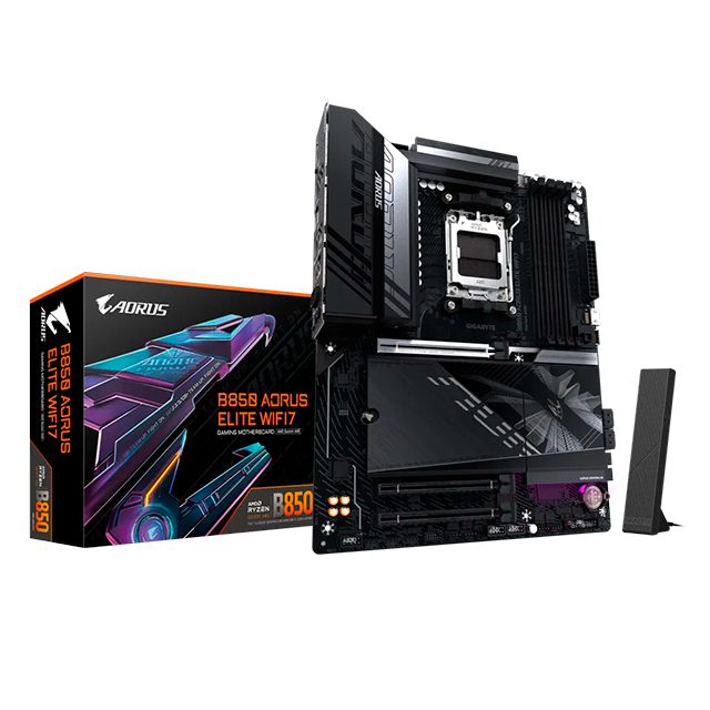 Tarjeta Madre Gigabyte B850 AORUS Elite WIFI7, ATX, Socket AM5, DDR5 8000Mhz, Wi-Fi 7