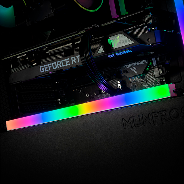 Barra ARGB Munfrost Bifrost, 30 cm, magnética, sincronización con motherboard – MFABLA1W