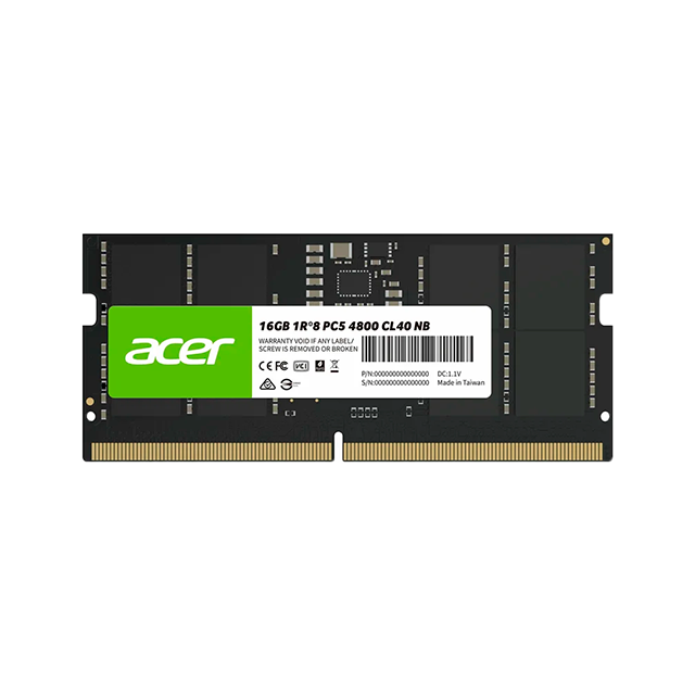 Memoria RAM Acer SD200 SO-DIMM, 16 GB, DDR5, 4800 MHz CL40 – BL.9BWWA.412