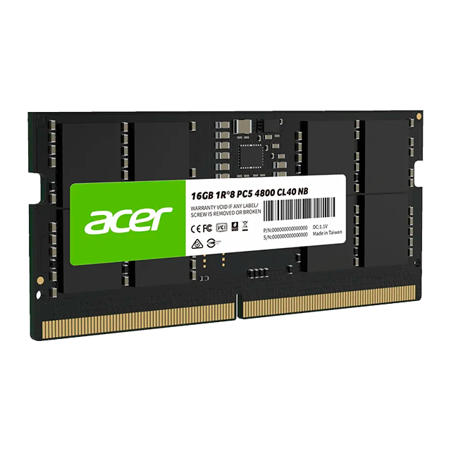 Memoria RAM Acer SD200 SO-DIMM, 16 GB, DDR5, 4800 MHz CL40 – BL.9BWWA.412