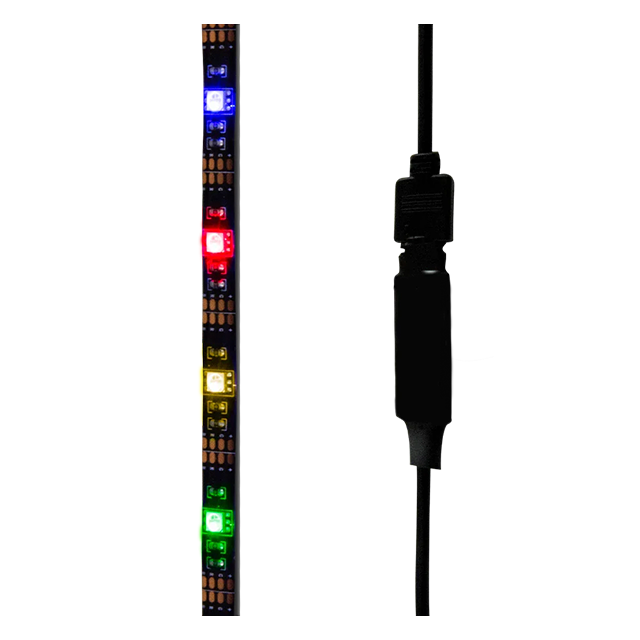 Tira de Luz para Setup Gamer Spectra LS340 RGB, 80 cm, 328 Modos de Iluminación, Control Remoto Incluido, Color Negro - BR-931564