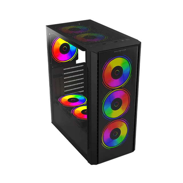 Gabinete Balam Rush Dragonfly II Crystal GM745, Media Torre, ATX / Micro-ATX / Mini-ITX, 4 Ventiladores RGB, Cristal Templado, USB 3.0 – BR-935968