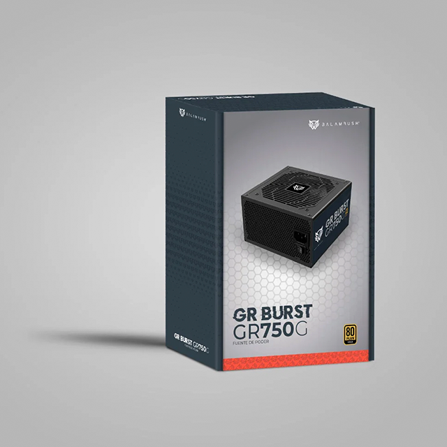Fuente de Poder Gamer BALAM RUSH GR BURST GR750G, 750W, 80 Plus Gold, ATX, Full Modular, Color Negro - BR-937665