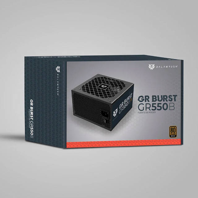 Fuente de poder GR Burst GR550B ATX 550W, 80 Plus Bronze, no modular, Legend negro – BR-937696