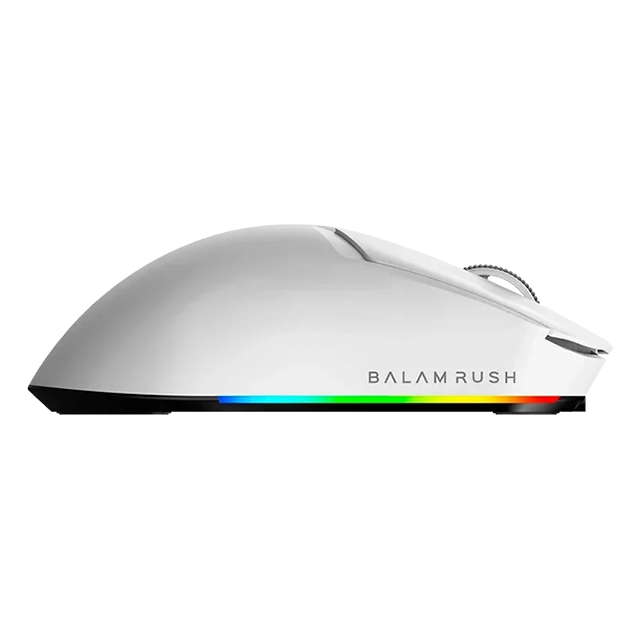 Mouse Gaming Inalámbrico Balam Rush Drift Pro MG7, PAW3395, 26,000 DPI, 1000 Hz, Bluetooth 5.3, 2.4 GHz, USB-C, 5 Botones, RGB, Blanco – BR-938532
