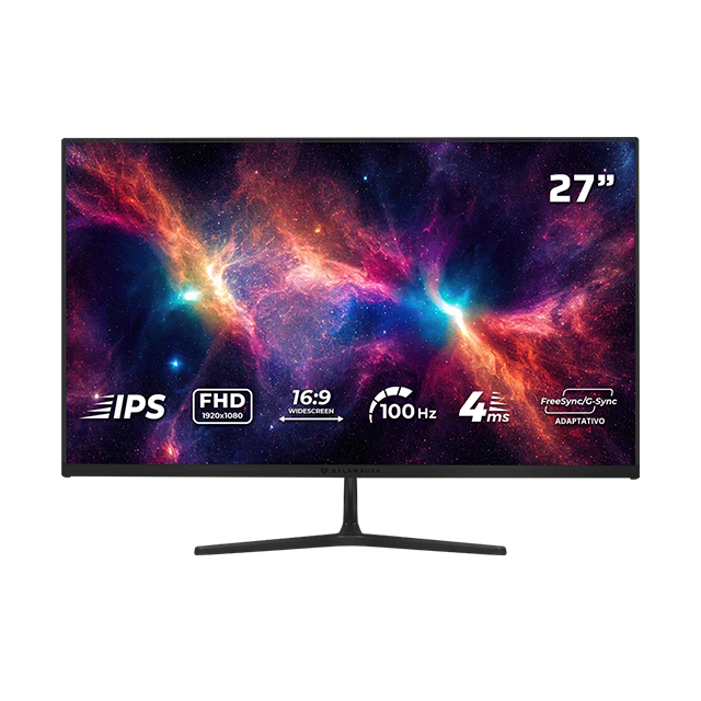 Monitor Gamer Plano Nebula MNG27Y 27", Panel IPS, FHD, 100Hz, 4ms, FreeSync y G-Sync, Flicker-Free, HDMI 1.4, DisplayPort 1.2, Color Negro - BR-943024