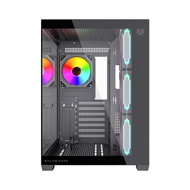 Gabinete Gamer Media Torre Tank Core Ultra GM925, ATX, Full Cristal, ARGB, USB-C, Negro – BR-943833