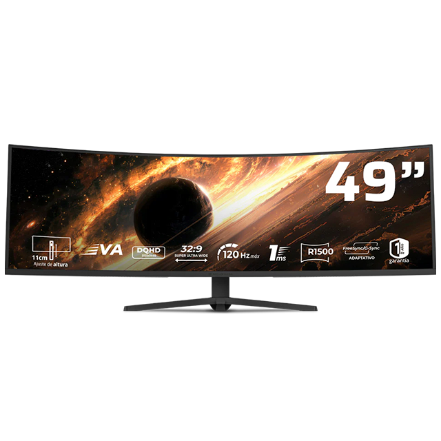Monitor Gaming Curvo 49” Balam Rush Cosmos Titan MCT49X, DQHD 5120×1440, 120Hz, FreeSync / G-Sync Compatible – BR-944144