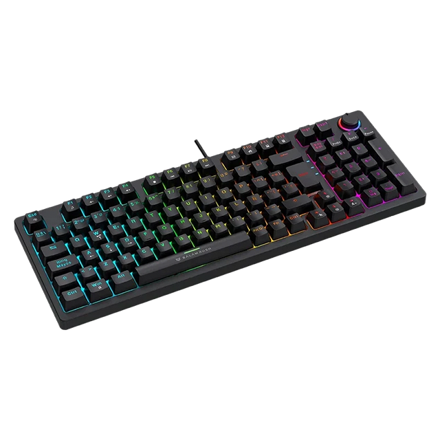 Teclado Mecánico Gamer Balam Rush DominaX Pro GK777, 90%, SNK Red Switch, RGB, Full Anti-Ghosting, Perilla Knob, USB-A, Negro – BR-945776