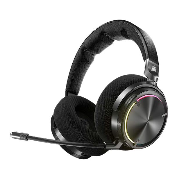 Diadema Corsair Virtuoso Max Wireless Carbon, Inalámbrico (Bluetooth + 2.4 GHz), Dolby Atmos, ANC, Compatible con PC/PS5/PS4/Móvil – CA-9011372 -WW