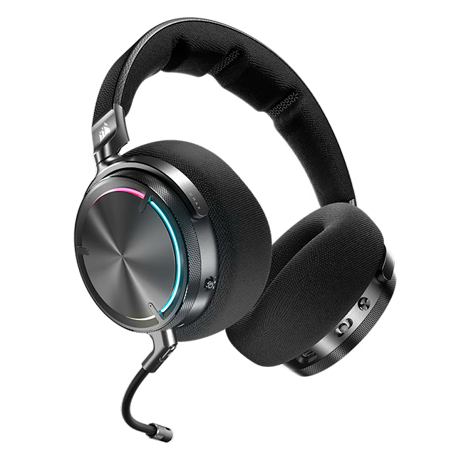Diadema Corsair Virtuoso Max Wireless Carbon, Inalámbrico (Bluetooth + 2.4 GHz), Dolby Atmos, ANC, Compatible con PC/PS5/PS4/Móvil – CA-9011372 -WW