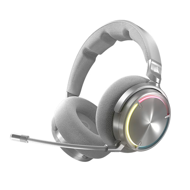 Diadema Corsair Virtuoso Max Wireless Silver, Inalámbrico (Bluetooth + 2.4 GHz), Dolby Atmos, ANC, Compatible con PC/PS5/PS4/Móvil – CA-9011373-WW