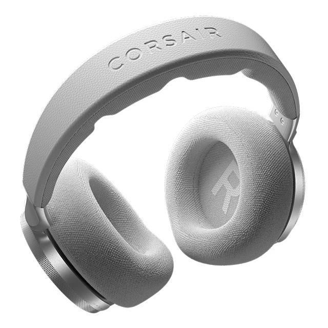 Diadema Corsair Virtuoso Max Wireless Silver, Inalámbrico (Bluetooth + 2.4 GHz), Dolby Atmos, ANC, Compatible con PC/PS5/PS4/Móvil – CA-9011373-WW
