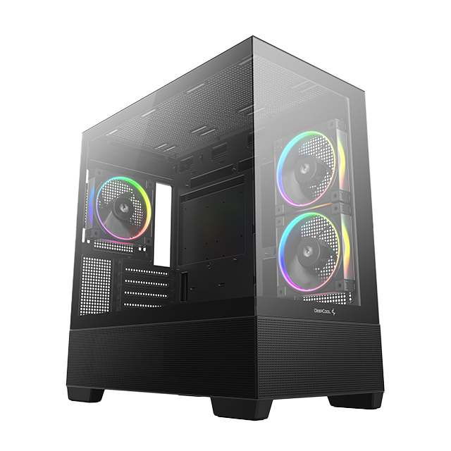 Gabinete DeepCool CG380 3F, Micro-ATX/ITX, Soporte 360 mm, 3 Ventiladores, Vidrio Templado – R-CG380-BKAGM3-G