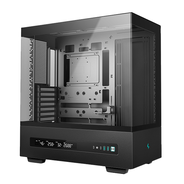 Gabinete DeepCool CH690 DIGITAL, ATX, Panel Dual Vidrio, Soporte 420 mm, Display Integrado – R-CH690-BKNNA0D-G-1