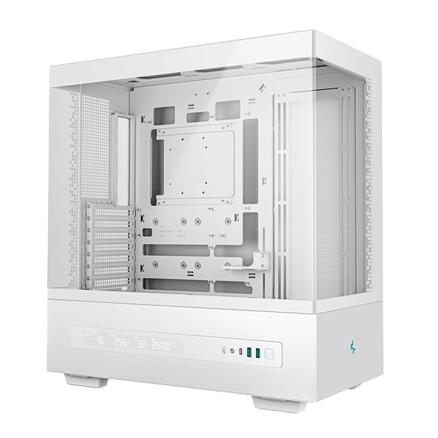 Gabinete DeepCool CH690 DIGITAL WH, ATX/E-ATX, Soporte 420 mm, Panel Dual Vidrio, Display Integrado – R-CH690-WHNNA0D-G-1