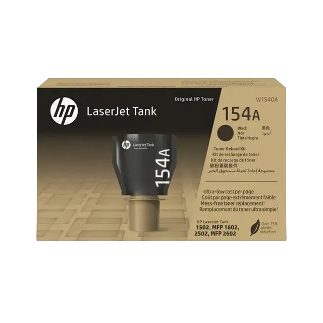 Recarga para Tóner HP 154A Negro, LaserJet Tank, Rendimiento Aproximado 2,500 Páginas – W1540A