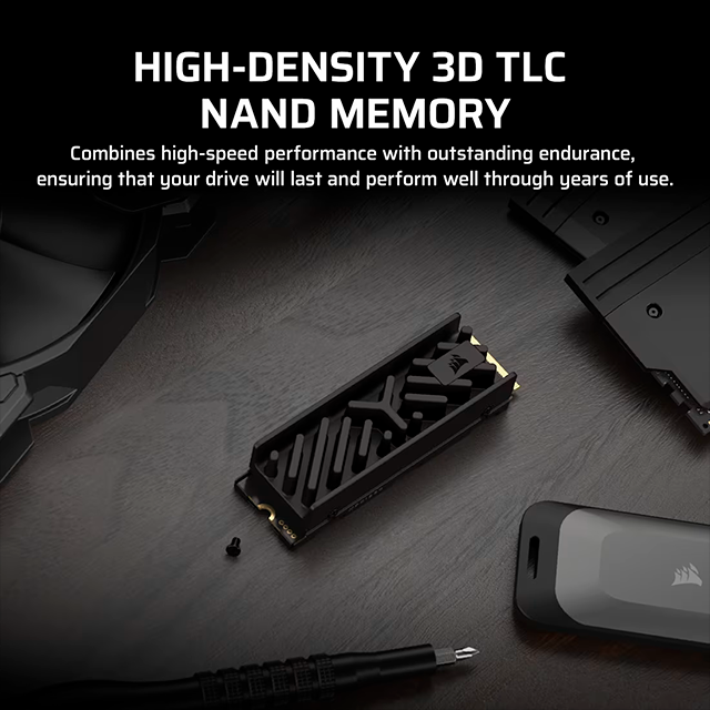 Unidad de Estado Solido SSD Corsair MP700 Elite White Heatsink, 2TB, NVMe M.2, PCIe 5.0, hasta 10000 MB/s lectura, disipador incluido – CSSD-F2000GBMP700EHS