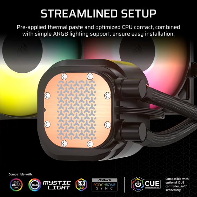 Enfriamiento Líquido Corsair Nautilus ARGB 240 RS, Negro – CW-9060092-WW