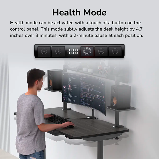 Escritorio Gamer Eléctrico COUGAR E-ODYSSEY, ajustable, con cajón, doble motor, 150 × 70 cm – E-ODYSSEY