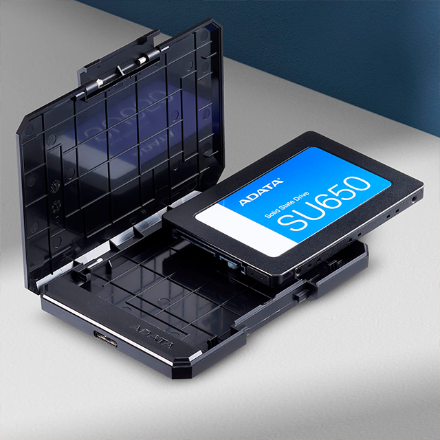 Enclosure Gabinete Externo ADATA EC600, USB 3.2 Gen2, para SSD / HDD 2.5”, Negro – EC600-BCBK