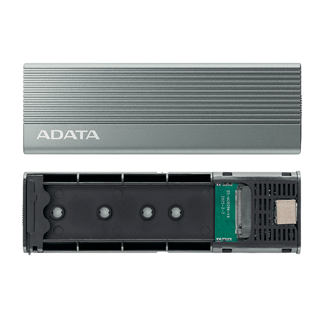 Enclosure Gabinete Externo ADATA EC680 para SSD M.2 NVMe, USB 3.2 Gen2 10 Gbps, Gris – EC680-CCGY