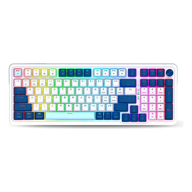 Teclado Gamer Mecánico Redragon Eisa Pro K686, 96%, Switches Redragon Red, Distribución Inglés (US), Alámbrico y Bluetooth, Iluminación RGB Personalizable - K686-US