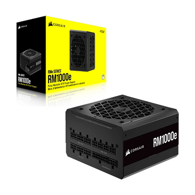 Fuente de Poder Corsair RM1000e, 1000w, Negro, Low Noise, 80 Plus Gold, Full Modular - CP-9020264-NA