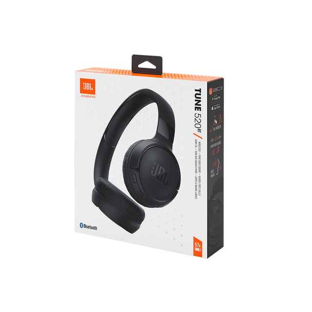 Audífonos JBL Tune520 BT, Bluetooth 5.3, Pure Bass, 57 Horas, Manos Libres, Micrófono - JBLT520BTBLKAM 