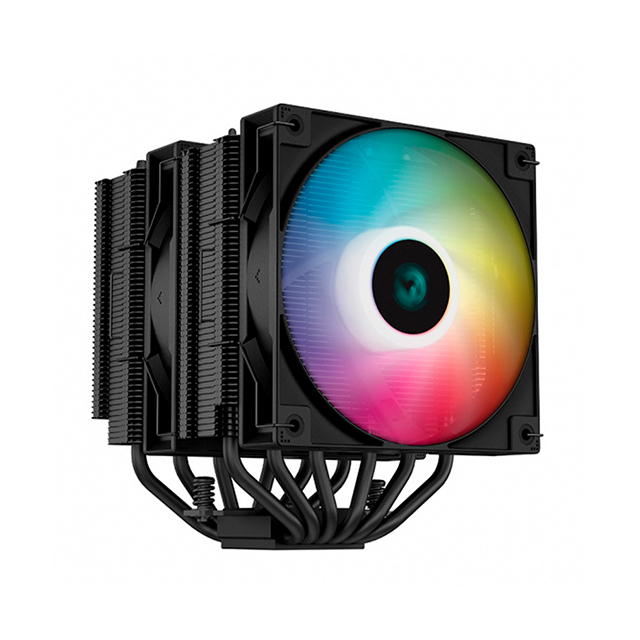 Disipador para CPU DeepCool AG620 BK ARGB | 120mm | 2 ventiladores | ARGB | 29.4 dBA | 300~1850 RPM | Doble Torre | Soporte Universal - R-AG620-BKANMN-G-2