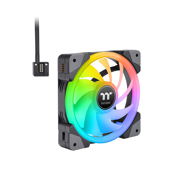 Ventiladores Thermaltake Swafan EX14 RGB | Kit de 3 Ventiladores | 140mm | Negros | Magnéticos | Push or Pull - CL-F144-PL14SW-A