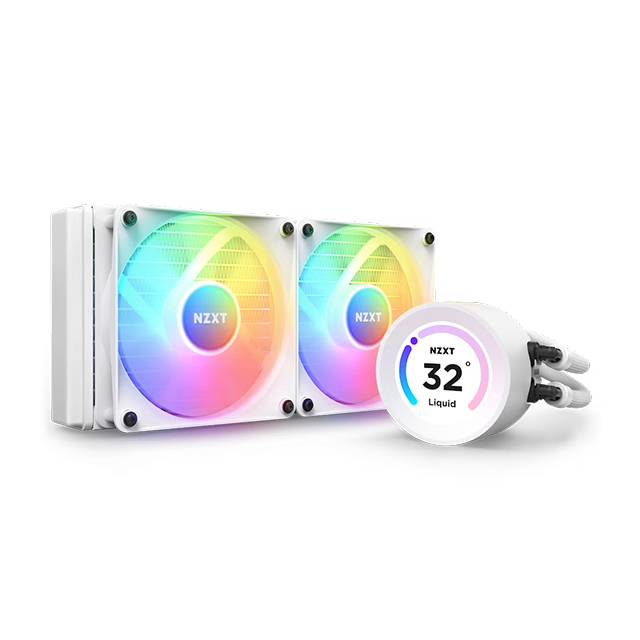 Enfriamiento Liquido NZXT Kraken Elite 240 | RGB | Blanco | 240mm | 2 Ventiladores RGB - RL-KR24E-W1