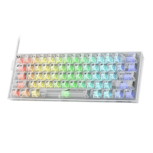 Teclado Gamer Mecanico Redragon Fizz RGB, Switches Red, Alámbrico, Iluminación LED RGB, Inglés - K617CT-RGB