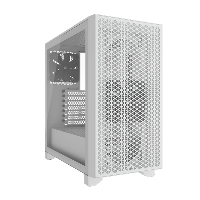 Gabinete Corsair 3000D Airflow | Blanco | Cristal Templado | 2 Ventiladores SP120 ELITE | ATX - CC-9011252-WW