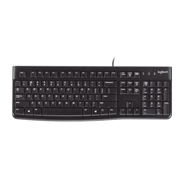 Teclado Logitech K120 | Alámbrico | Inglés | Membrana - 920-004422