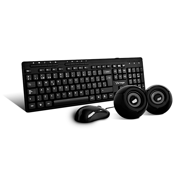 Combo de Teclado, Mouse y Bocinas Vorago KMS-104, Alámbrico, Español - KMS-104