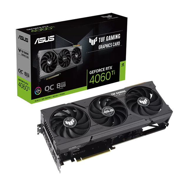 Tarjeta de video Nvidia Asus TUF Gaming GeForce RTX 4060 Ti 8GB GDDR6 OC Edition, Nvidia DLSS 3, Aura Sync - TUF-RTX4060TI-O8G-GAMING