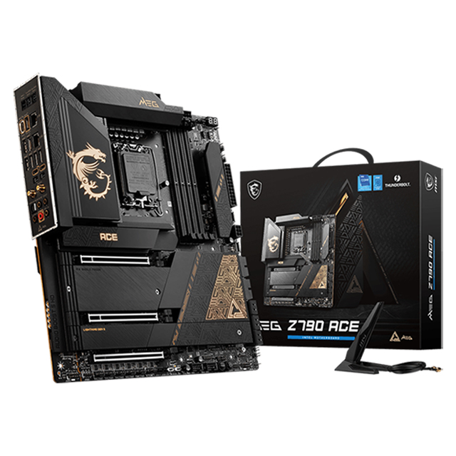 Tarjeta Madre MSI MEG Z790 ACE, E-ATX, LGA1700, 12th, 13th y 14th Gen Intel, DDR5 7800Mhz OC, x5 M2, x6 SATA, x2 Thunderbolt 4, Wi-Fi 6E, Bluetooth 5.3, MSI Mystic Light - MEG-Z790-ACE