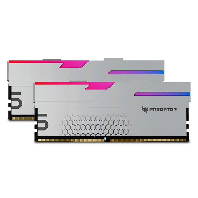 Memoria RAM Acer Predator Hermes, RGB, DDR5, 32GB, 2x16GB, 6800Mhz, Plata - BL.9BWWR.401