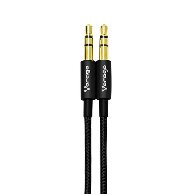 Cable Vorago 3.5mm a 3.5mm Negro 1 Metro - CAB-115