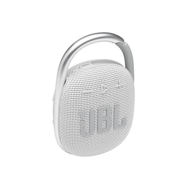 Bocina Bluetooth JBL Clip 4 Blanca, Resistente al polvo y agua IP67, Bluetooth 5.1 - JBL-CLIP4-ECOWHTAM