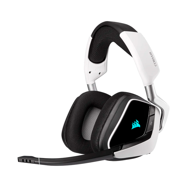 Diadema Corsair Void RGB Elite Wireless, Inalámbrico, USB, PC, Mac, PS5, 7.1 Surround, Blanco - CA-9011202-NA