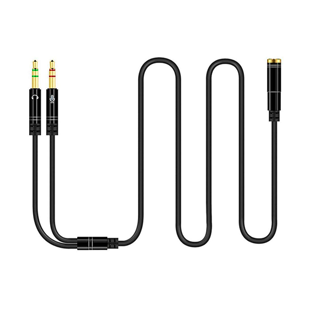 Adaptador Anna Tosani Cable de Audio, 3.5mm Cables de Conector Jack 2 entradas Macho a 1 conector Hembra  - B08FYRCXSV