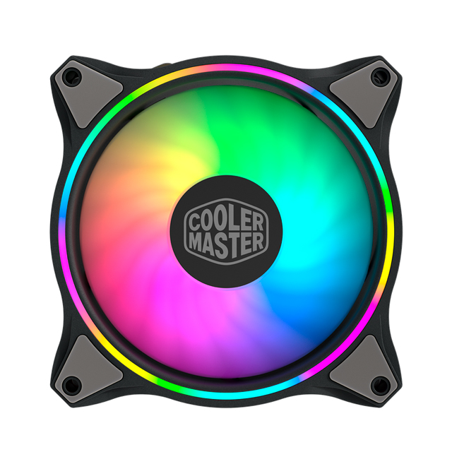 Ventilador Cooler Master MasterFan MF120 Halo, ARGB, Negro, 650-1800 RPM - MFL-B2DN-18NPA-R1