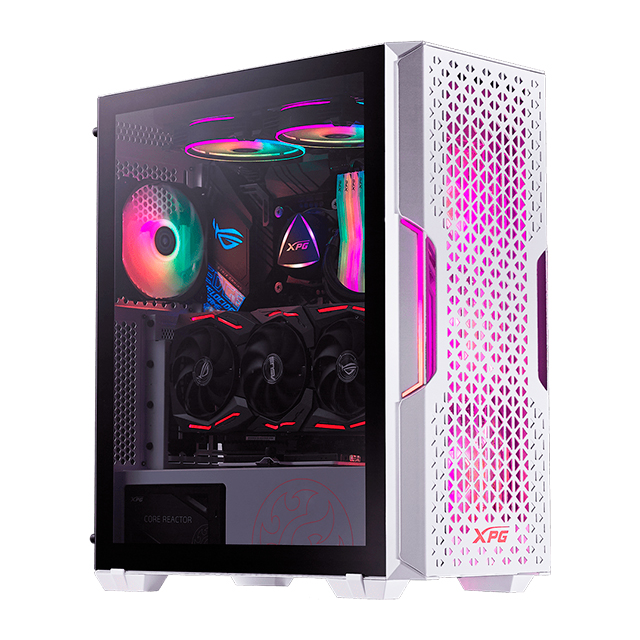 Gabinete XPG Starker Air RGB, Blanco, ATX, 2 Ventiladores, Cristal Templado - STARKERAIR-WHCWW