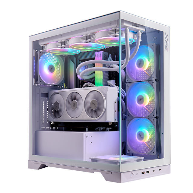 Gabinete XPG Invader X, Blanco, ATX, 5 Ventiladores, Cristal Templado - INVADERXMT-WHCWW