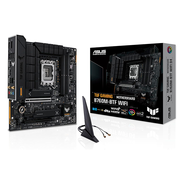 Tarjeta Madre Asus TUF Gaming B760M-BTF WIFI, ATX, LGA1700, DDR5 7200Mhz OC, x2 M.2, WiFi 6 , Bluetooth 5.2 - TUF-GAMING-B760M-BTF-WIFI