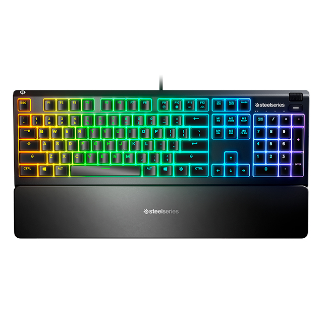 Teclado Gamer Steelseries Apex 3, Negro, RGB, Proteccion Contra el Agua IP32 - Apex-3